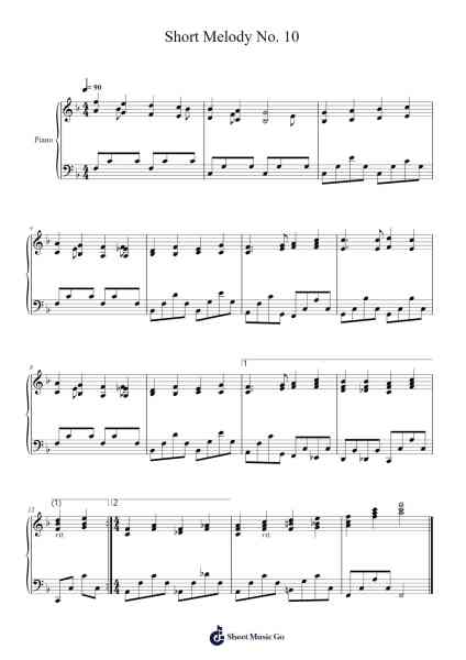 Short Melody No. 10 Sheet Music by Dawnleif-Arr.Pearric