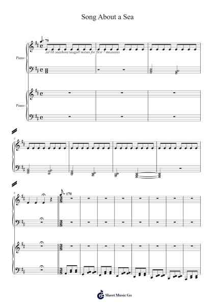 Song About a Sea Sheet Music by Max Mankoff/Nathan Stanfield-Arr.Brobrian Needve