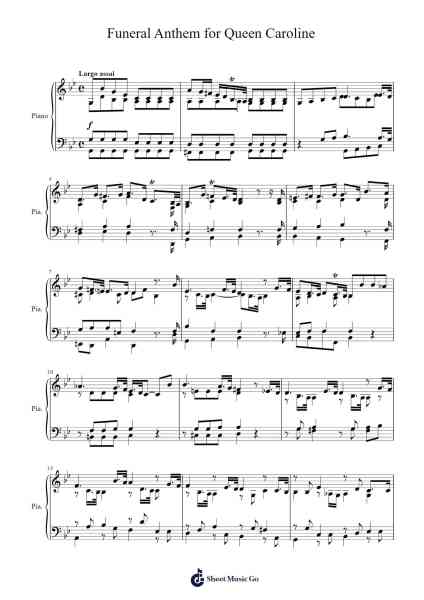Funeral Anthem for Queen Caroline, HWV 264: I. Sinfonia Sheet Music by Georg Friedrich Händel-Arr.Twainted Hewdn