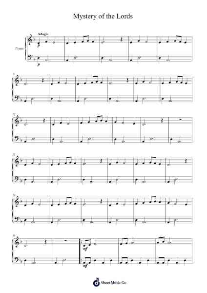 Mystery of the Lords Sheet Music by Noahric Sainsreau-Arr.Hullow