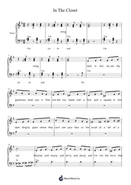 In The Closet Notenblatt von undefined-Arr.Haynin