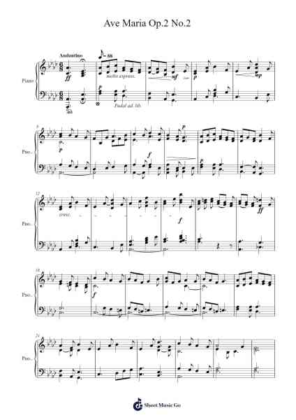 Ave Maria Op. 2 No. 2 Sheet Music by Edward Elgar-Arr.Morsedric