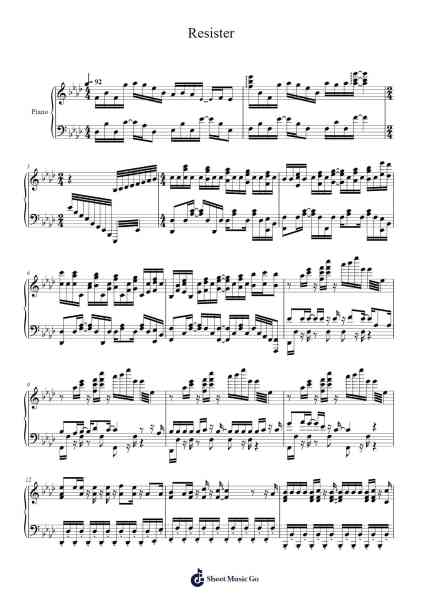 Resister Sheet Music by ASCA-Arr.Sherrah Birroll