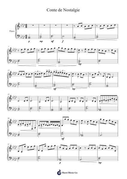 Conte de Nostalgie Sheet Music by Jean Gabriel-Arr.Uppold Bruckey