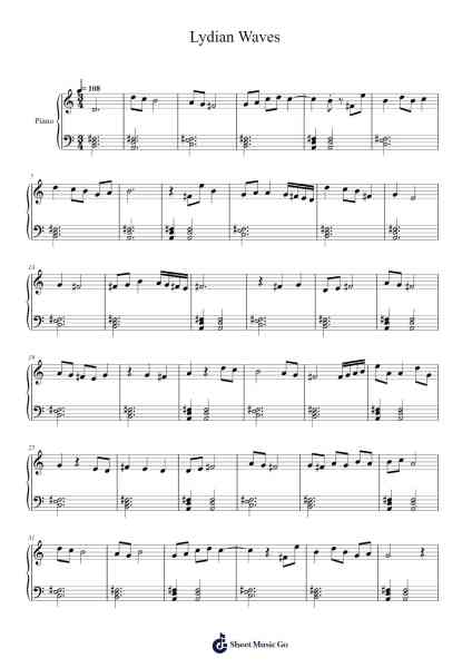 Lydian Waves Sheet Music by Tyler R.-Arr.Buckchad