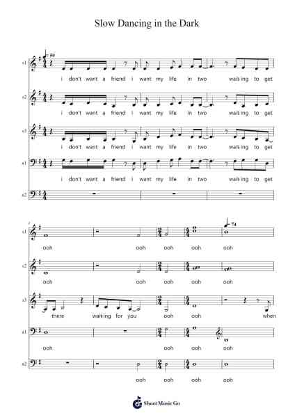 Slow Dancing in the Dark Sheet Music by Sygil Brycelith-Arr.Arabias