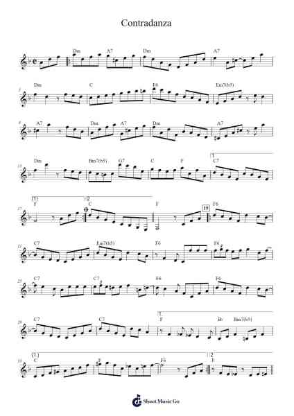 Contradanza Sheet Music by Paquito D'Rivera-Arr.Hornblack
