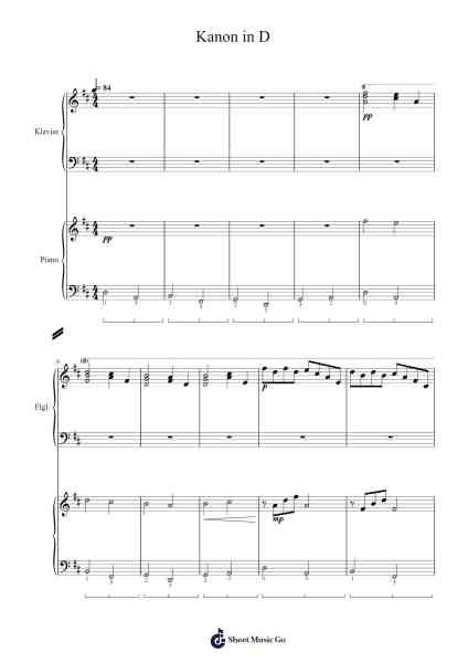 Canon in D Major Sheet Music by Johann Pachelbel-Arr.Fitzbaird Marreade