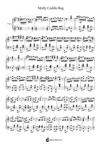 Molly Coddle Rag Sheet Music by Julius De Van-Arr.Wilhelker Croftsdrew