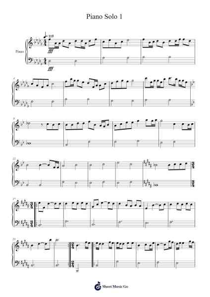 Piano Solo 1 Sheet Music by Jayson Manns-Arr.Rooryl Petnoel