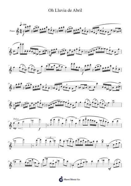 Oh Lluvia de Abril Sheet Music by Ismael Vidal D-Arr.Babdy Maudpeare