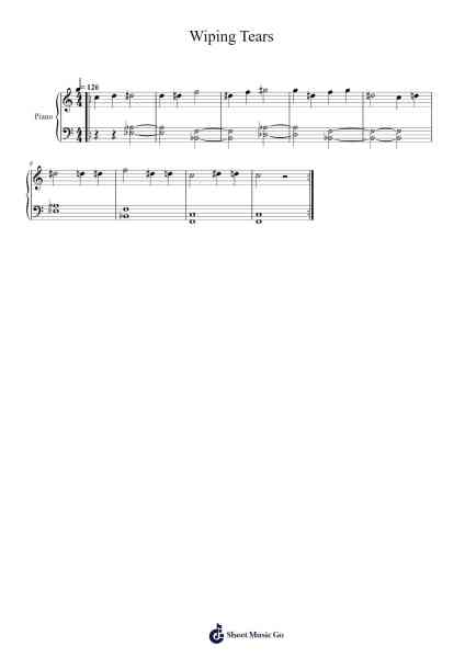 Wiping Tears Sheet Music by c4lawrence-Arr.Mewood Teries