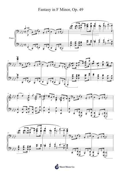 Fantasy in F Minor, Op. 49 Sheet Music by Frédéric Chopin-Arr.Chestom