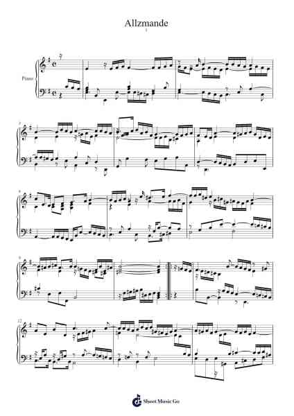 Suite in E Minor, HWV 438: I. Allemande Sheet Music by Georg Friedrich Händel-Arr.Markthur