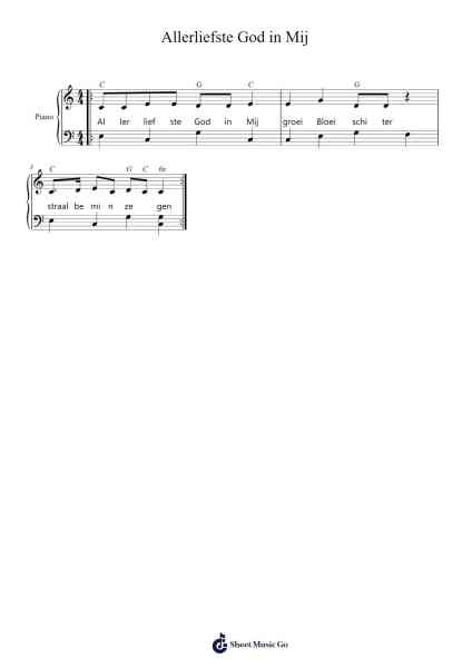 Allerliefste God in Mij Sheet Music by Carine-Arr.Gemfoe Conchey
