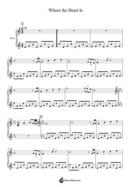Where the Heart Is Sheet Music by Masayoshi Soken/Takafumi Imamura-Arr.Wildeh Francesgrace