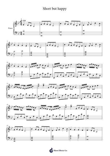 Short but Happy Sheet Music by Pieter Baens-Arr.Moulboyce
