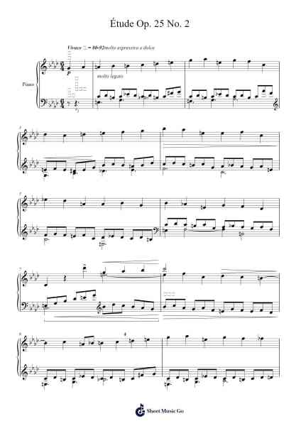 Study No. 26 on Chopin's Étude Op. 25 No. 2 Sheet Music by Leopold Godowsky-Arr.Stonelian Chantham