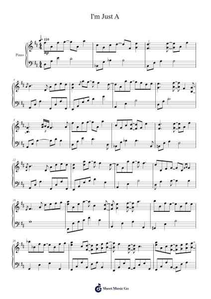 I'm Just A Sheet Music by Yiruma-Arr.Webbkay