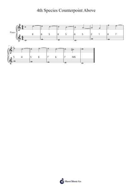 4th Species Counterpoint Above Sheet Music by Gilesmer-Arr.Gunsea Holmesbob