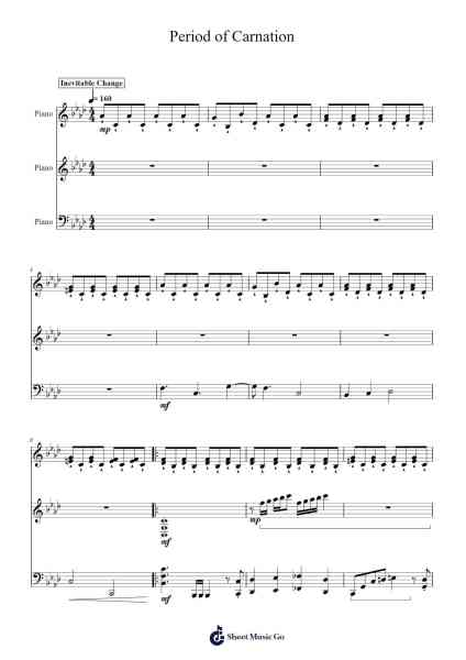 Period of Carnation 樂譜由 Quinhutt Lancewild - 編曲 Wykim Browningsnow