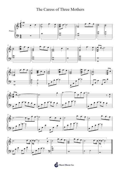The Caress of Three Mothers Sheet Music by HOYO-MiX-Arr.Bettiane Rexpoe
