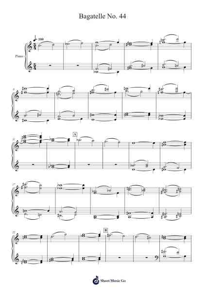 Bagatelle No. 44 Sheet Music by S. M. Kudlo-Arr.Leisa