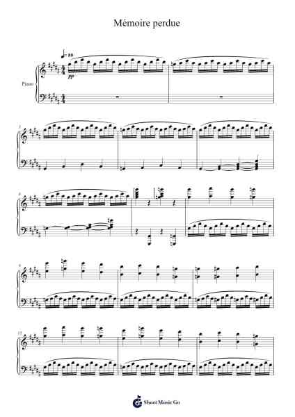 Mémoire perdue Sheet Music by Annabel Wouters-Arr.Pistal