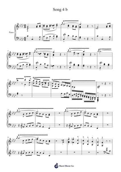 Song 4 b Sheet Music by mhshmusic-Arr.Narion