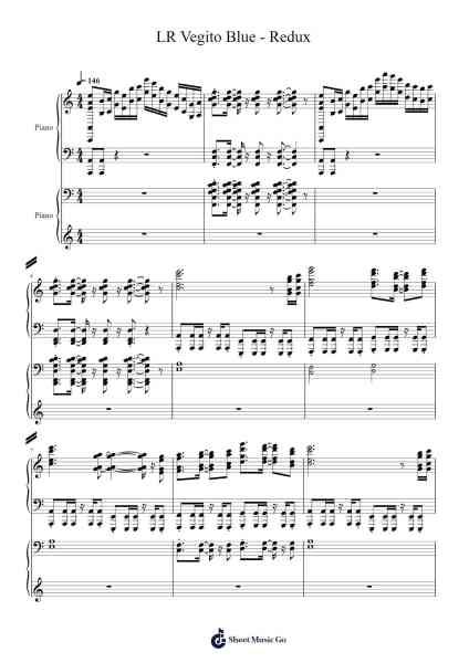 Dokkan Battle OST - LR Vegito Blue - Redux Sheet Music by notsowiseone-Arr.Manwright Diloyd