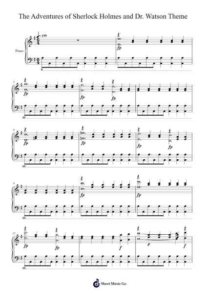 The Adventures of Sherlock Holmes and Dr. Watson Theme Sheet Music by Vladimir Dashkevich-Arr.Barias Raborn