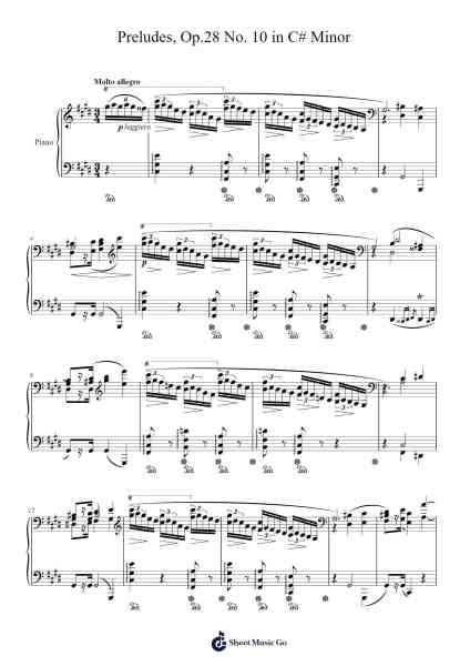 Preludes, Op. 28 No. 10 in C-Sharp Minor Sheet Music by Frédéric Chopin-Arr.Stelgil Kaycia