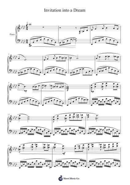 Invitation into a Dream Sheet Music by Masao Aichi-Arr.Hifaithe Fojames