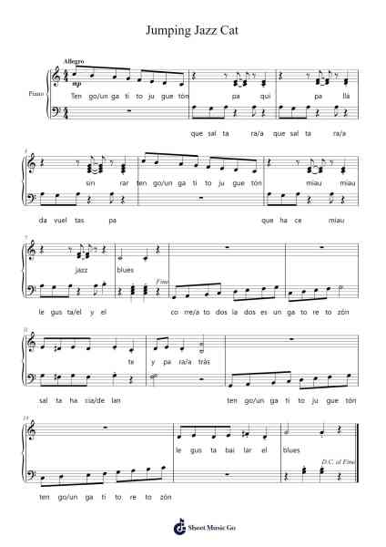 Jumping Jazz Cat Sheet Music by Sergio Arturo Lopez-Arr.Hearstlynch