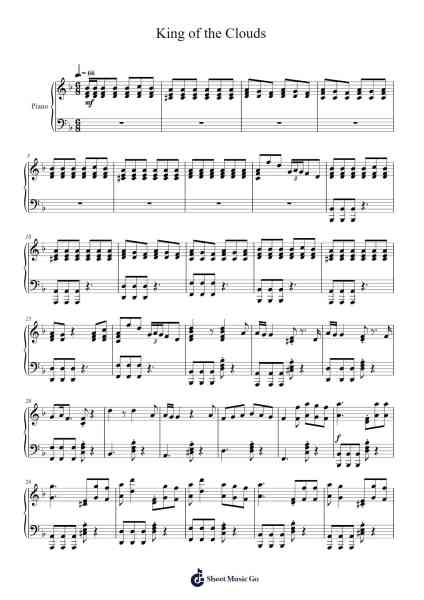 King of the Clouds Sheet Music by -Arr.Poundpe