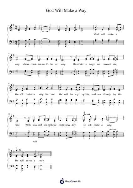 God Will Make a Way Sheet Music by Don Moen-Arr.Kaydict Globert
