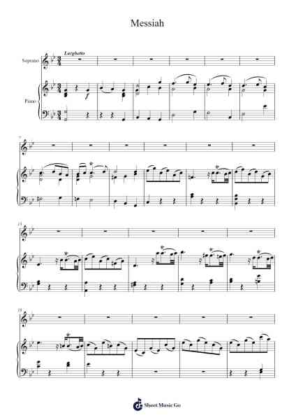 Messiah, HWV 56: Part III, No. 52. Air: If God be for us, who can be against us Sheet Music by Georg Friedrich Händel-Arr.Hewdys