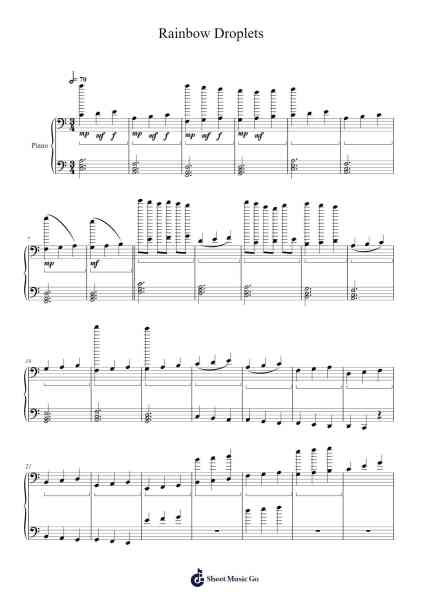 Rainbow Droplets Sheet Music by Cameron Alexander Scott-Arr.Krisbe Chadky
