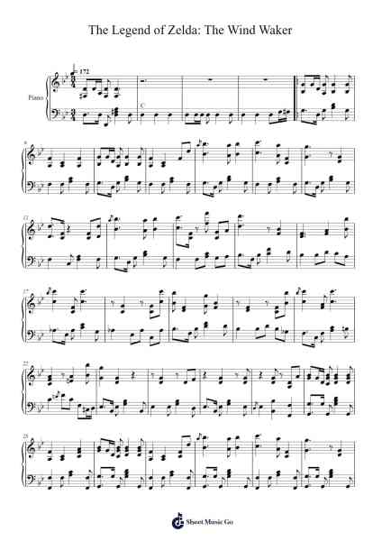 The Legend of Zelda: The Wind Waker Sheet Music by NaGaTaKeNnTa-Arr.Fesey Elroyrian
