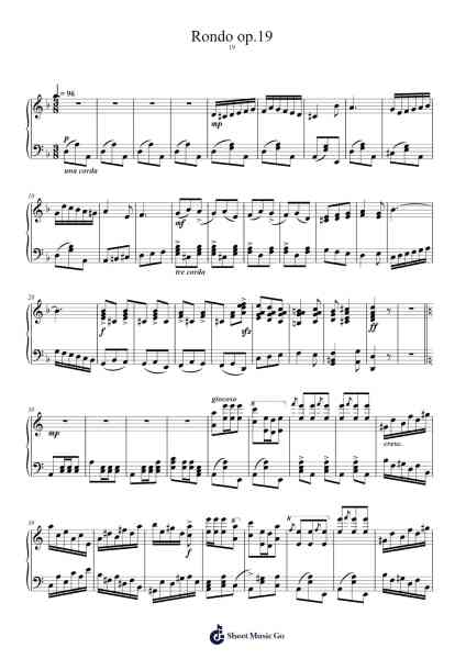 Rondo op.19 Sheet Music by Li, Ruei-Cian-Arr.Sigjeff