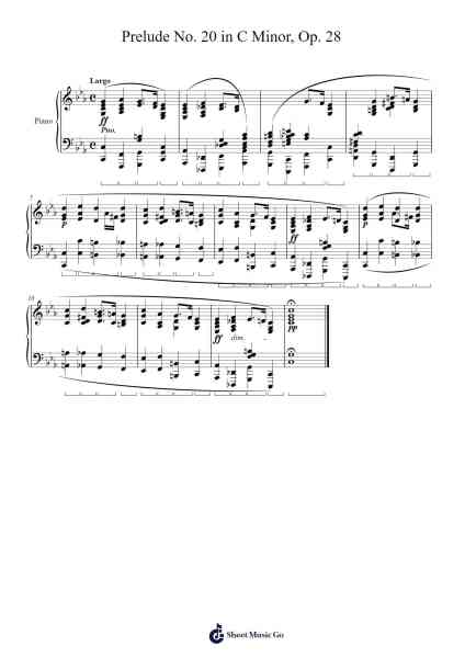 Prelude No. 20 in C Minor, Op. 28 Sheet Music by Frédéric Chopin-Arr.Phiphrey Bowthey