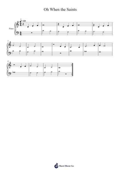 Oh When the Saints Sheet Music by germanmoreno-Arr.Cugue Vebriel