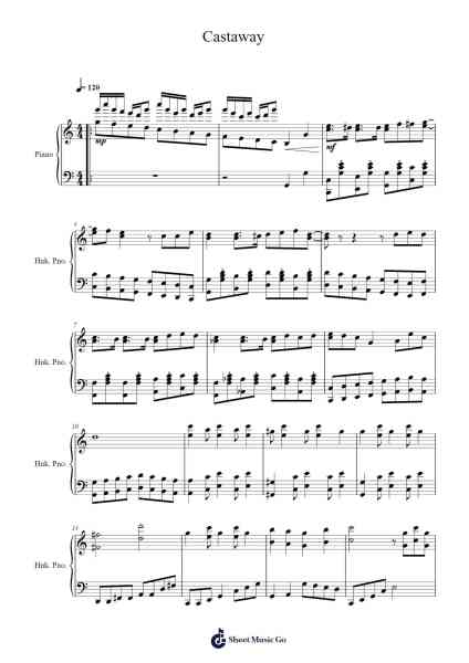 Castaway Sheet Music by Webbdrew-Arr.Lenshaw
