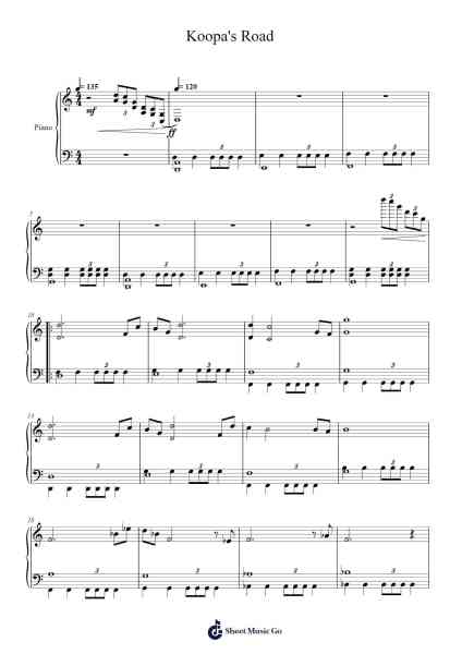 Koopa's Road Sheet Music by Koji Kondo-Arr.Fordtodd