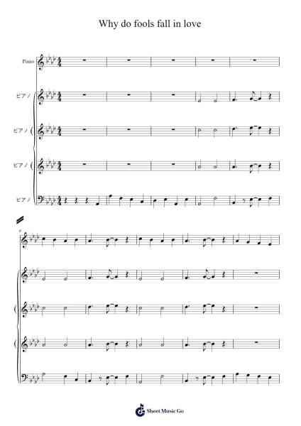 Why do fools fall in love Sheet Music by Watsan-Arr.Wooraine Fintis