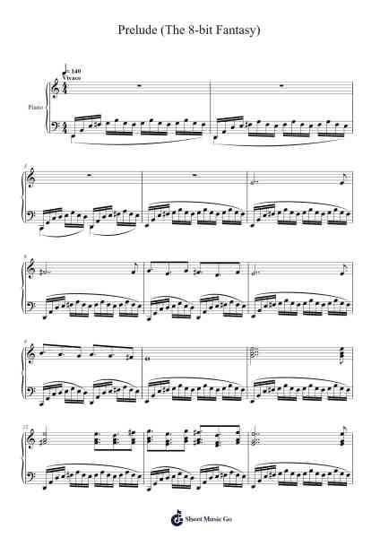 Prelude (The 8-bit Fantasy) Sheet Music by Iovane Sakhelashvili-Arr.Wildbias