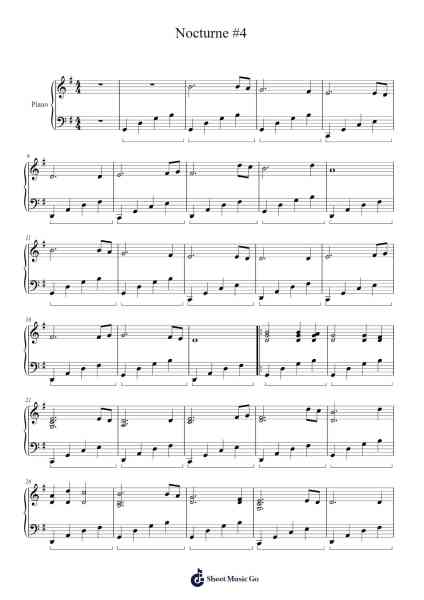 Nocturne #4 Sheet Music by Ronald Karle-Arr.Subill