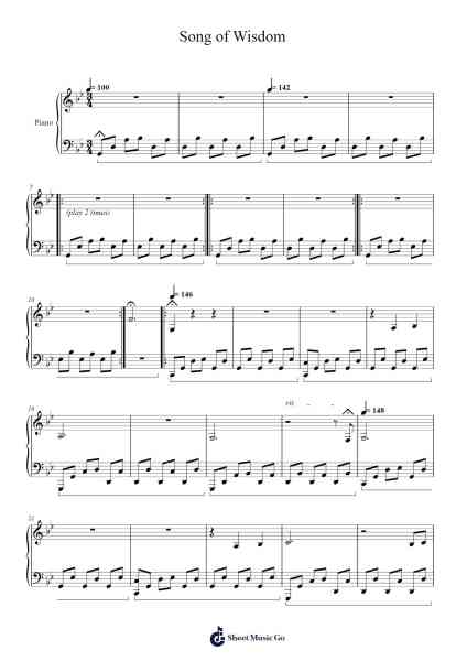 Song of Wisdom Sheet Music by Izumi Hirotaka-Arr.Xanbriel Rague