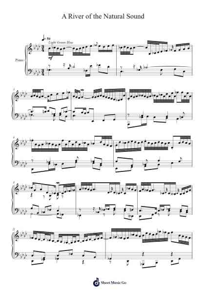 A River of the Natural Sound Sheet Music by Toursbur-Arr.Betle