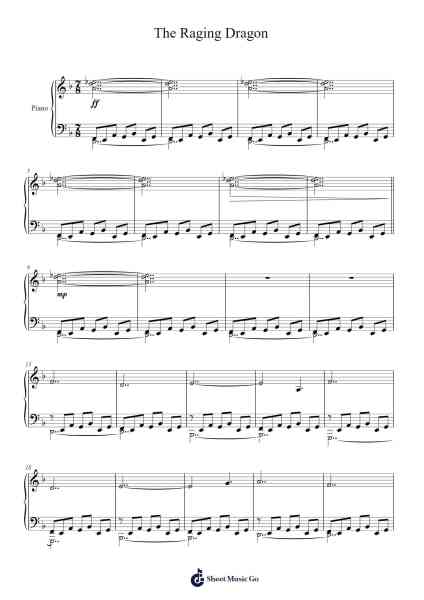The Raging Dragon Sheet Music by DJ Robinson-Arr.Halrald